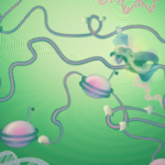 Illustration showing DNA wrapped around histones to form chromatin