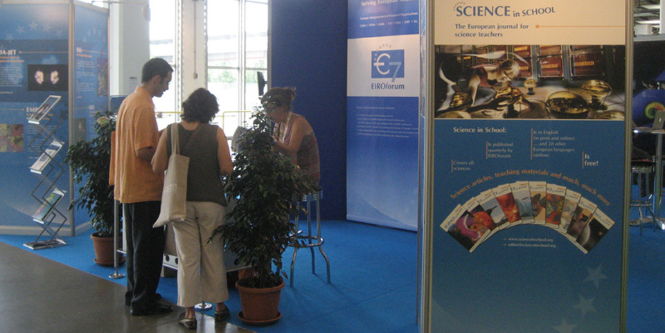 Visitors at the EIROforum stand