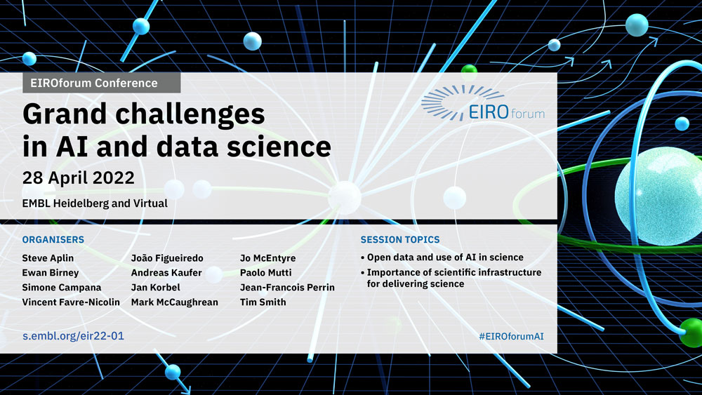 Image showing key info for the EIROforum Conference "Grand challenges in AI and data science"