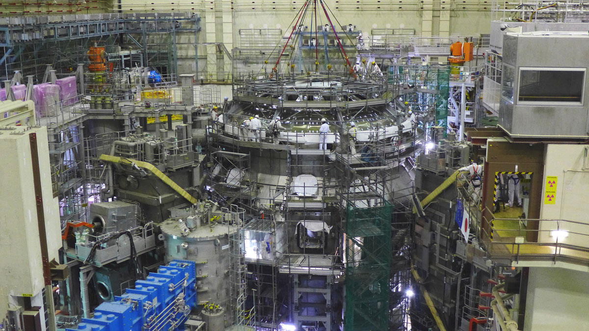 Assembly of JT-60SA completed. This will be the most powerful superconducting tokamak until ITER is operational. It results from the successful partnership between Europe and Japan