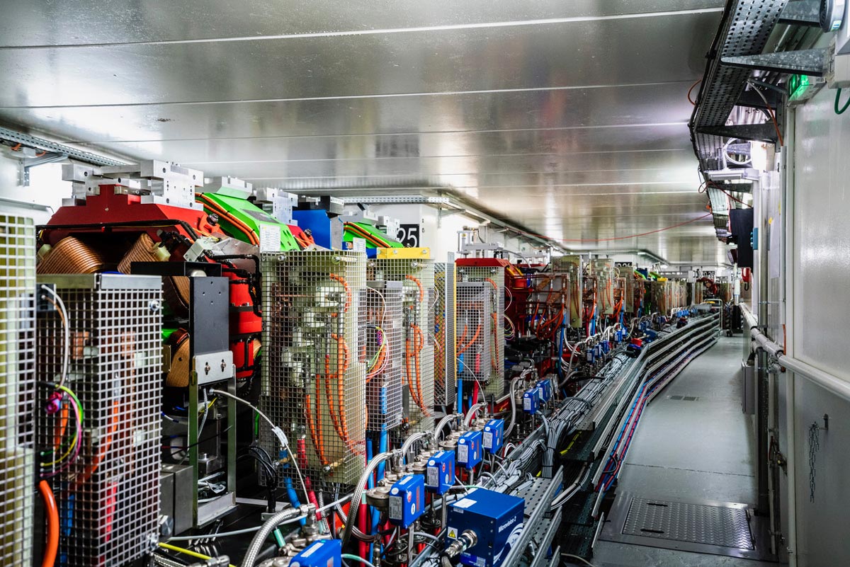 A view inside the new ESRf-EBS storage ring, the first high-energy 4th-generation synchrotron (Credit: ESRF/stef Candé)